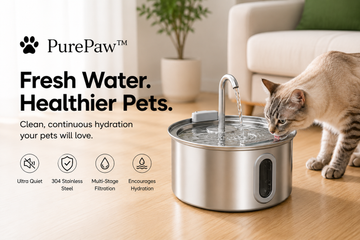 PurePaw™ Stainless Steel Pet Water Fountain